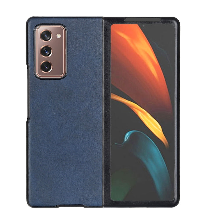 Custodia protettiva in pelle bovina bicolore per Galaxy Z Fold2