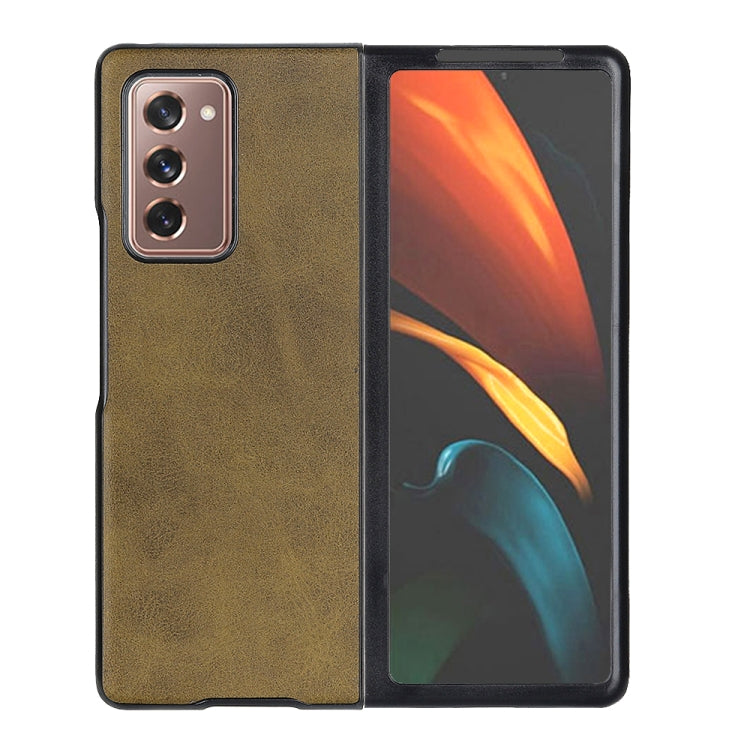 Custodia protettiva in pelle bovina bicolore per Galaxy Z Fold2