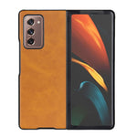 Custodia protettiva in pelle bovina bicolore per Galaxy Z Fold2