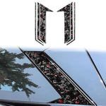 Set di 6 adesivi decorativi per telecamera da tetto auto in fibra di carbonio con lamina d'oro forgiata per Chevrolet Corvette C8 2020-, lato guidatore sinistro e destro., Roof Camera