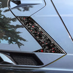 Set di 6 adesivi decorativi per telecamera da tetto auto in fibra di carbonio con lamina d'oro forgiata per Chevrolet Corvette C8 2020-, lato guidatore sinistro e destro., Roof Camera
