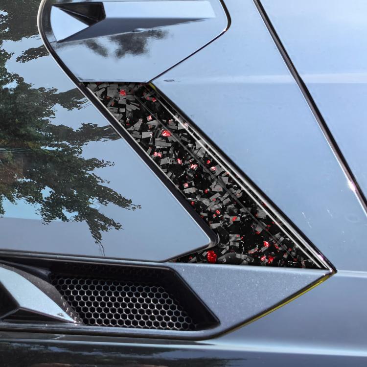 Set di 6 adesivi decorativi per telecamera da tetto auto in fibra di carbonio con lamina d'oro forgiata per Chevrolet Corvette C8 2020-, lato guidatore sinistro e destro., Roof Camera