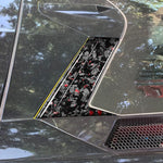 Set di 6 adesivi decorativi per telecamera da tetto auto in fibra di carbonio con lamina d'oro forgiata per Chevrolet Corvette C8 2020-, lato guidatore sinistro e destro., Roof Camera