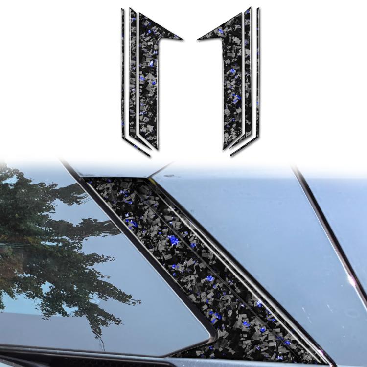 Set di 6 adesivi decorativi per telecamera da tetto auto in fibra di carbonio con lamina d'oro forgiata per Chevrolet Corvette C8 2020-, lato guidatore sinistro e destro., Roof Camera