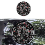 Adesivo decorativo per tappo serbatoio carburante auto in fibra di carbonio con lamina d'oro forgiata per Chevrolet Corvette C8 2020-, lato guidatore sinistro e destro, Fuel Tank Cap