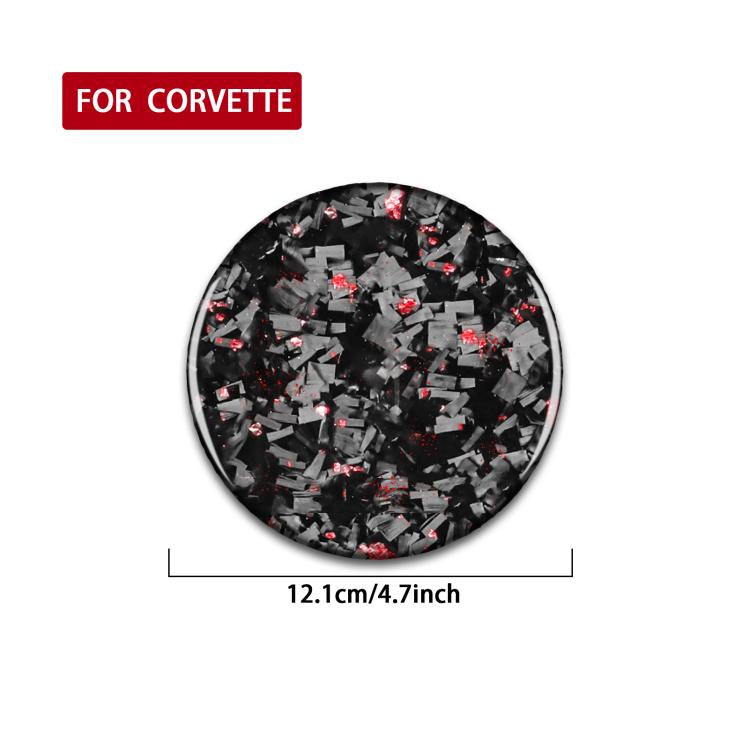 Adesivo decorativo per tappo serbatoio carburante auto in fibra di carbonio con lamina d'oro forgiata per Chevrolet Corvette C8 2020-, lato guidatore sinistro e destro, Fuel Tank Cap