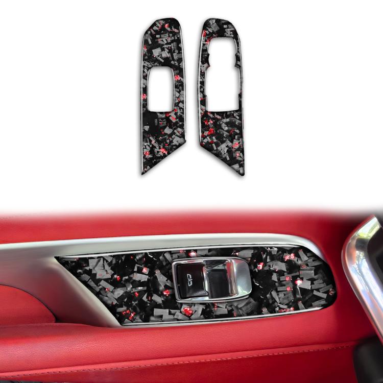Set 2 adesivi fibra di carbonio dorata per Chevrolet Corvette C8