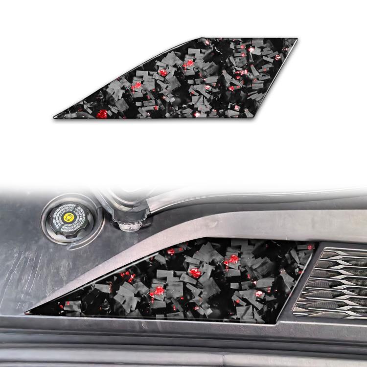 Adesivo decorativo fibra carbonio con lamina oro per Corvette C8
