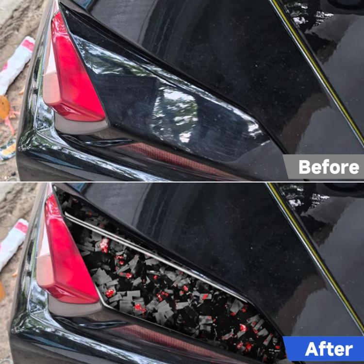 Set di 4 adesivi decorativi laterali per fanali posteriori auto in fibra di carbonio con lamina dorata forgiata per Chevrolet Corvette C8 2020-, lato guidatore sinistro e destro., Taillight Sides
