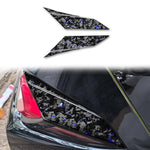Set di 4 adesivi decorativi laterali per fanali posteriori auto in fibra di carbonio con lamina dorata forgiata per Chevrolet Corvette C8 2020-, lato guidatore sinistro e destro., Taillight Sides