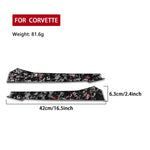 Set di 2 adesivi decorativi in fibra di carbonio con lamina dorata forgiata per prese d'aria laterali anteriori dell'auto, per Chevrolet Corvette C8 2020-, lato guidatore sinistro e destro., Front Sides Air Vents