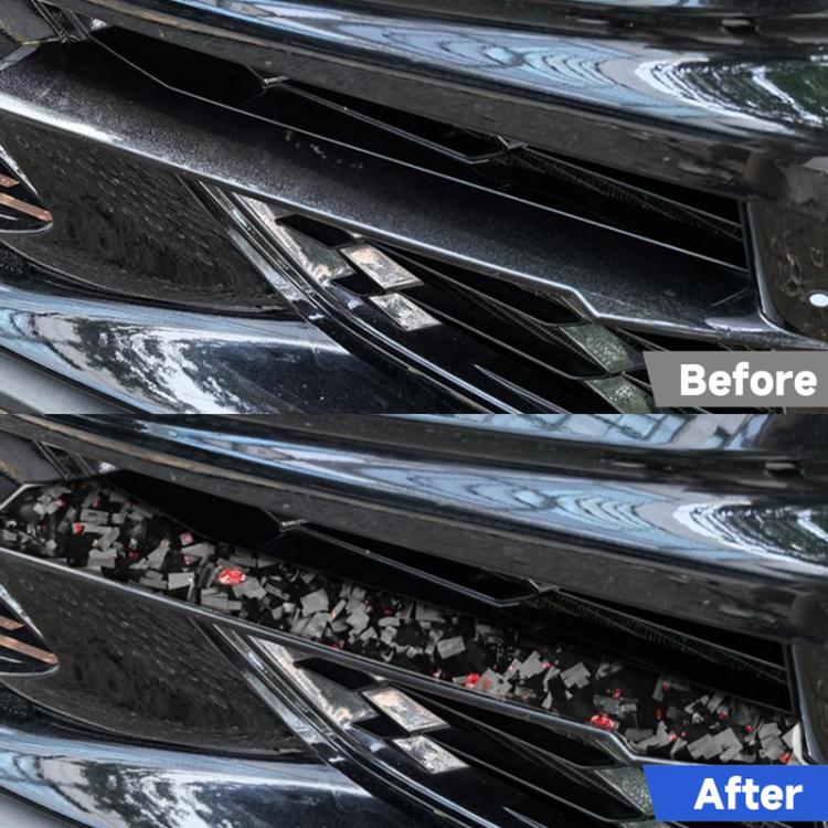 Set di 2 adesivi decorativi in fibra di carbonio con lamina dorata forgiata per prese d'aria laterali anteriori dell'auto, per Chevrolet Corvette C8 2020-, lato guidatore sinistro e destro., Front Sides Air Vents