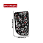 Adesivo decorativo per la copertura del pannello di controllo centrale dell'auto in fibra di carbonio con lamina d'oro forgiata per Chevrolet Corvette C8 2020-, lato guidatore sinistro, Central Control Cup Cover, Left Driver