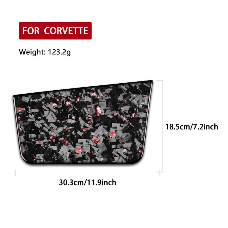 Adesivo decorativo per pannello sedile anteriore lato passeggero in fibra di carbonio con lamina d'oro forgiata per Chevrolet Corvette C8 2020-, lato destro., Front Passenger Seat Panel, Right Driver