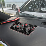 Adesivo decorativo per pannello sedile anteriore lato passeggero in fibra di carbonio con lamina d'oro forgiata per Chevrolet Corvette C8 2020-, lato destro., Front Passenger Seat Panel, Right Driver