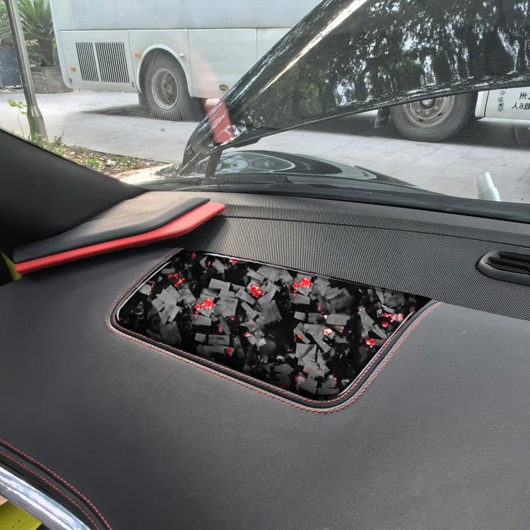Adesivo decorativo per pannello sedile anteriore lato passeggero in fibra di carbonio con lamina d'oro forgiata per Chevrolet Corvette C8 2020-, lato destro., Front Passenger Seat Panel, Right Driver