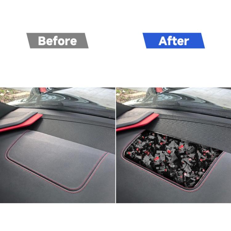 Adesivo decorativo per pannello sedile anteriore lato passeggero in fibra di carbonio con lamina d'oro forgiata per Chevrolet Corvette C8 2020-, lato destro., Front Passenger Seat Panel, Right Driver