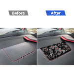 Adesivo decorativo per pannello sedile anteriore lato passeggero in fibra di carbonio con lamina d'oro forgiata per Chevrolet Corvette C8 2020-, lato guidatore sinistro, Front Passenger Seat Panel, Left Driver