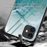 Custodia vetro marmo per iPhone 12 mini, 12 Pro Max, 11 Pro