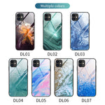 Custodia vetro marmo per iPhone 12 mini, 12 Pro Max, 11 Pro