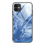 Custodia vetro marmo per iPhone 12 mini, 12 Pro Max, 11 Pro