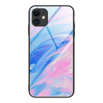 Custodia vetro marmo per iPhone 12 mini, 12 Pro Max, 11 Pro