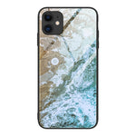 Custodia vetro marmo per iPhone 12 mini, 12 Pro Max, 11 Pro