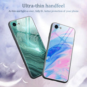 Custodia protettiva in vetro marmorizzato per iPhone