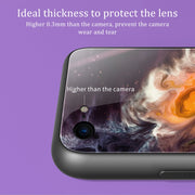 Custodia protettiva in vetro marmorizzato per iPhone