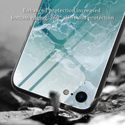 Custodia protettiva in vetro marmorizzato per iPhone