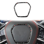 Adesivo decorativo per volante auto in fibra di carbonio con lamina d'oro forgiata per Chevrolet Corvette C8 2020-, lato guidatore sinistro e destro., Steering Wheel Frame