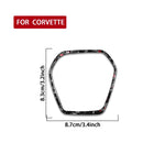 Adesivo decorativo per volante auto in fibra di carbonio con lamina d'oro forgiata per Chevrolet Corvette C8 2020-, lato guidatore sinistro e destro., Steering Wheel Frame