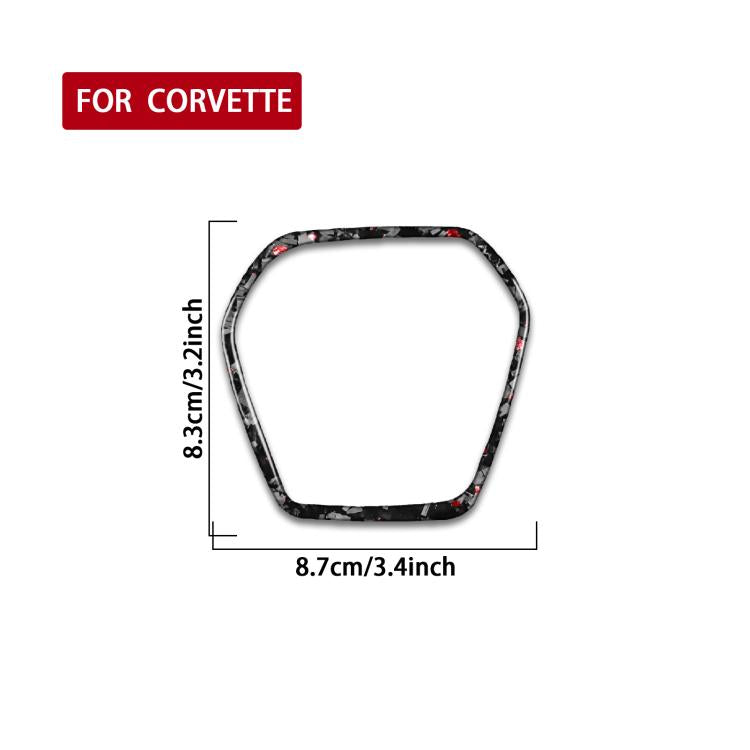 Adesivo decorativo per volante auto in fibra di carbonio con lamina d'oro forgiata per Chevrolet Corvette C8 2020-, lato guidatore sinistro e destro., Steering Wheel Frame