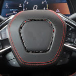Adesivo decorativo per volante auto in fibra di carbonio con lamina d'oro forgiata per Chevrolet Corvette C8 2020-, lato guidatore sinistro e destro., Steering Wheel Frame