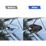 Set di 4 adesivi decorativi in fibra di carbonio con lamina dorata forgiata per telecamera posteriore dell'auto, per Chevrolet Corvette C8 2020-, lato guidatore sinistro e destro., Rear Roof Camera