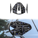 Set di 4 adesivi decorativi in fibra di carbonio con lamina dorata forgiata per telecamera posteriore dell'auto, per Chevrolet Corvette C8 2020-, lato guidatore sinistro e destro., Rear Roof Camera