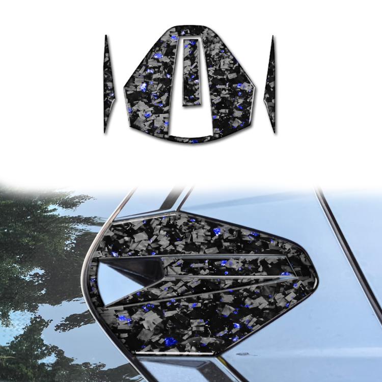Set di 4 adesivi decorativi in fibra di carbonio con lamina dorata forgiata per telecamera posteriore dell'auto, per Chevrolet Corvette C8 2020-, lato guidatore sinistro e destro., Rear Roof Camera