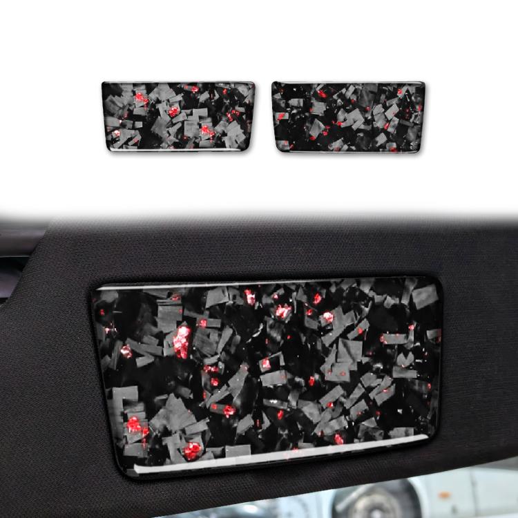 Set 2 adesivi fibra carbonio dorata per specchietti Chevrolet Cor