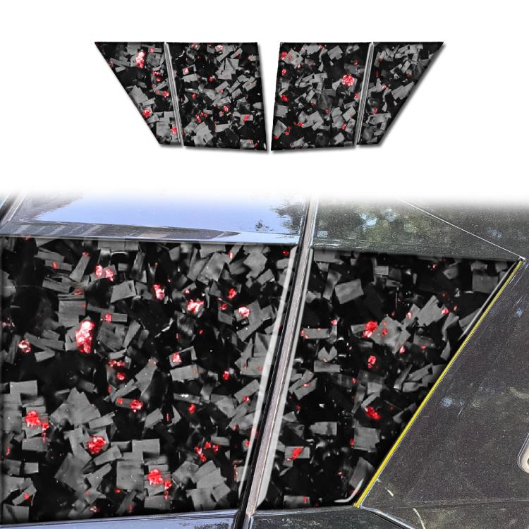 Set di 4 adesivi decorativi laterali per telecamera da tetto auto in fibra di carbonio con lamina d'oro forgiata per Chevrolet Corvette C8 2020-, lato guidatore sinistro e destro., Roof Camera Sides