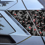 Set di 4 adesivi decorativi laterali per telecamera da tetto auto in fibra di carbonio con lamina d'oro forgiata per Chevrolet Corvette C8 2020-, lato guidatore sinistro e destro., Roof Camera Sides
