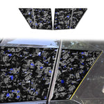 Set di 4 adesivi decorativi laterali per telecamera da tetto auto in fibra di carbonio con lamina d'oro forgiata per Chevrolet Corvette C8 2020-, lato guidatore sinistro e destro., Roof Camera Sides
