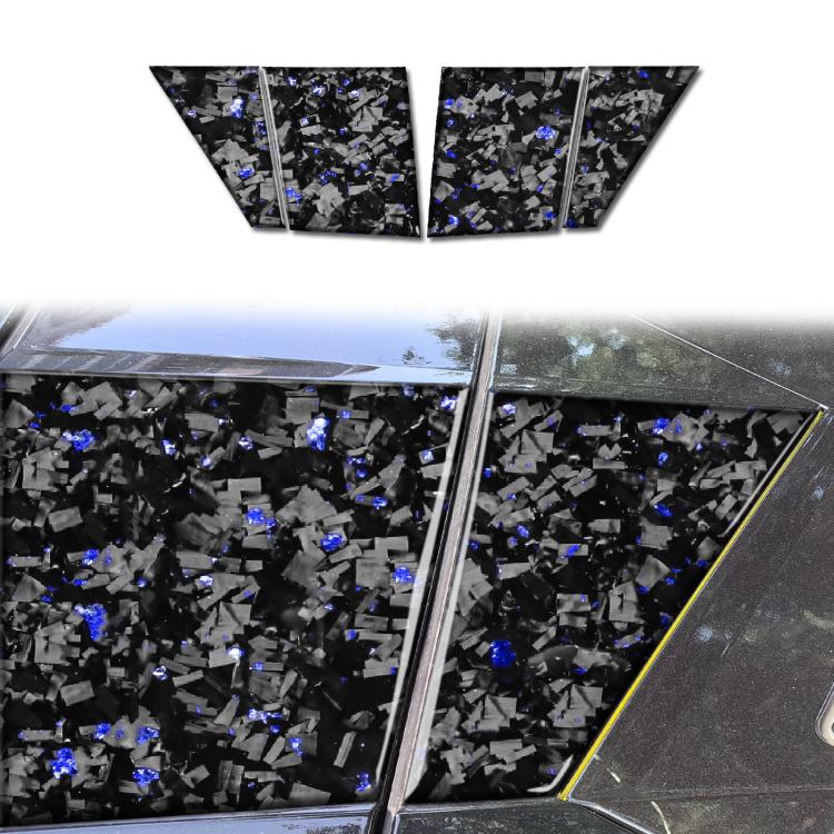 Set di 4 adesivi decorativi laterali per telecamera da tetto auto in fibra di carbonio con lamina d'oro forgiata per Chevrolet Corvette C8 2020-, lato guidatore sinistro e destro., Roof Camera Sides