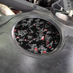 Adesivo decorativo laterale per vano motore auto in fibra di carbonio con lamina d'oro forgiata per Chevrolet Corvette C8 2020-, lato guidatore sinistro e destro., Engine Compartment Side