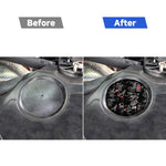 Adesivo decorativo laterale per vano motore auto in fibra di carbonio con lamina d'oro forgiata per Chevrolet Corvette C8 2020-, lato guidatore sinistro e destro., Engine Compartment Side