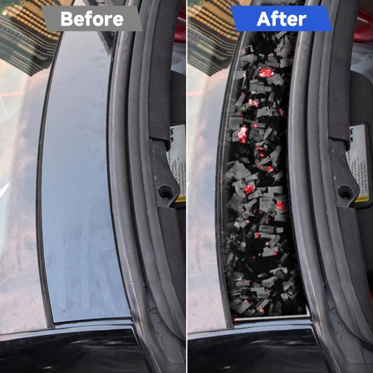 Adesivo decorativo per tetto anteriore dell'auto in fibra di carbonio con lamina d'oro forgiata per Chevrolet Corvette C8 2020-, lato guidatore sinistro e destro., Front Roof