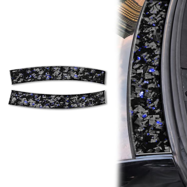 Adesivo decorativo per tetto anteriore dell'auto in fibra di carbonio con lamina d'oro forgiata per Chevrolet Corvette C8 2020-, lato guidatore sinistro e destro., Front Roof
