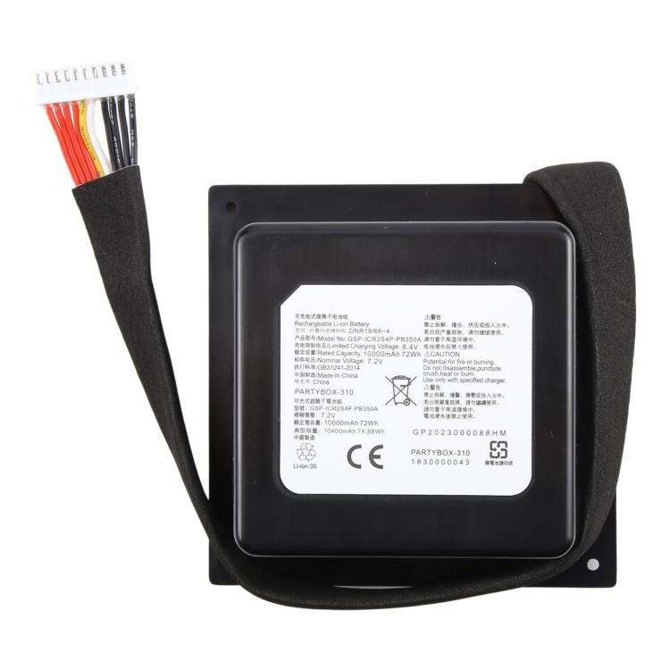 Batteria da 10000 mAh per JBL Party Box 310 GSP-ICR2S4P-PB350A., For JBL Party Box 310
