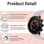 Cinturino per orologio in acciaio inossidabile con diamanti xDfind, For Suunto 9 / 9 Baro / D5 / Core / 7 22mm