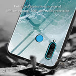 Custodia protettiva in vetro con motivo in marmo, For Huawei P30 lite / nova 4e, For Huawei P30 Pro, For Huawei Y9 Prime (2019) / P Smart Z, For Honor 20 / nova 5T