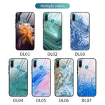 Custodia protettiva in vetro con motivo in marmo, For Huawei P30 lite / nova 4e, For Huawei P30 Pro, For Huawei Y9 Prime (2019) / P Smart Z, For Honor 20 / nova 5T